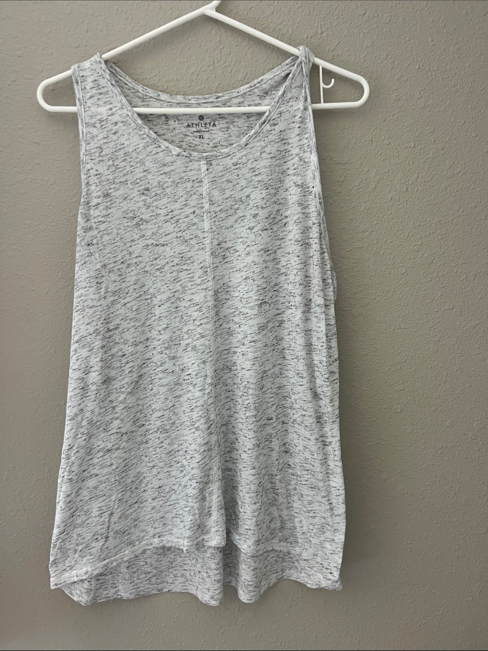 Athleta Light Heather Gray Scoop Neck racer back Tank
